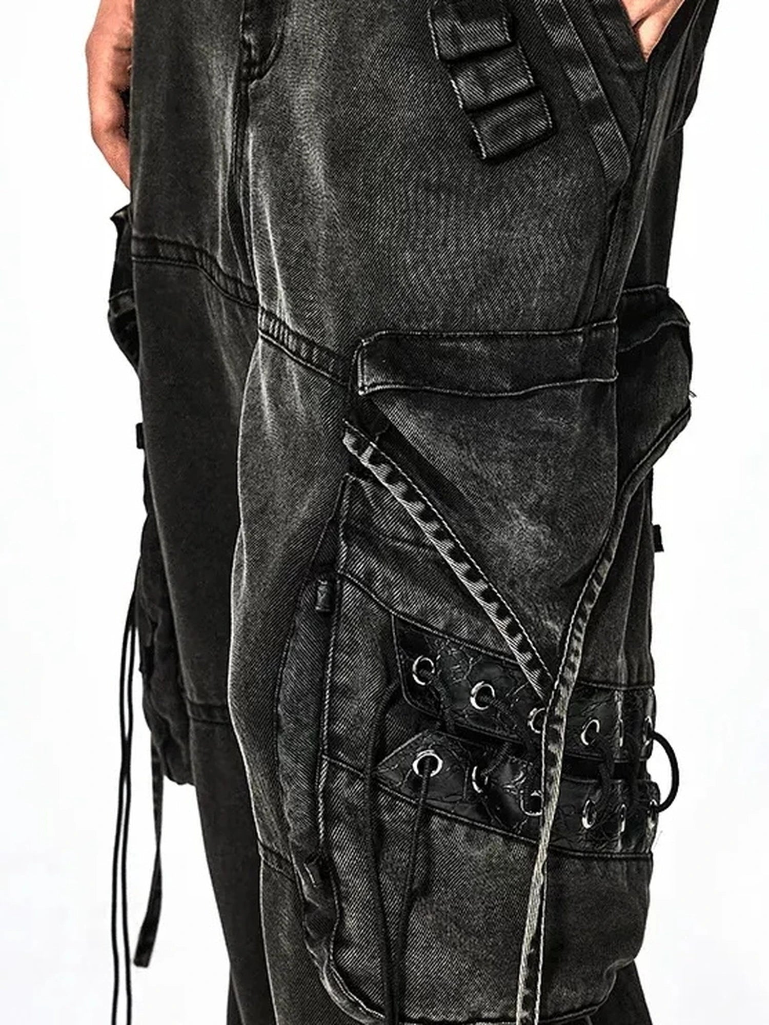 FayChui  Deconstructed Washed Cargo Jeans