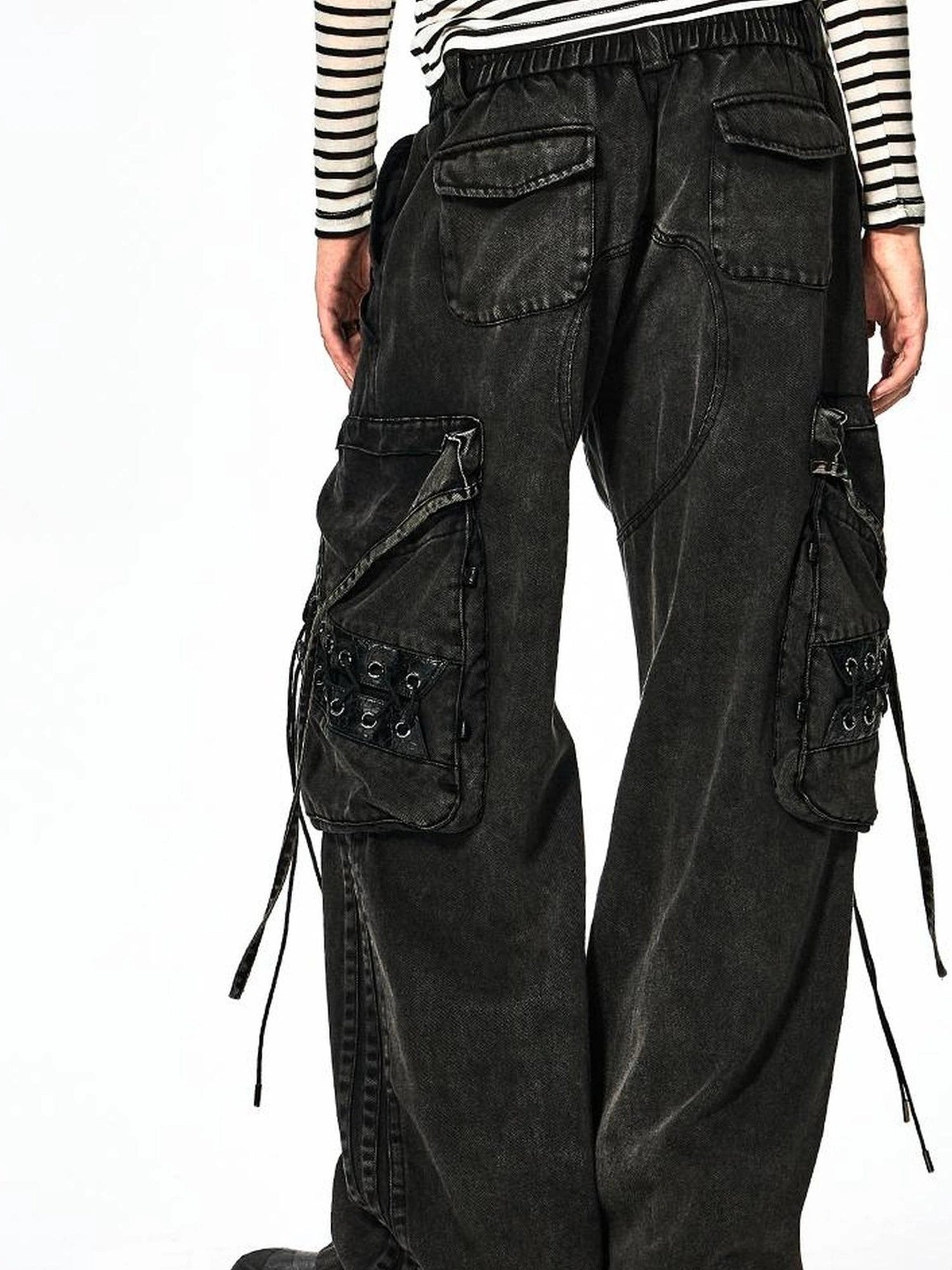 FayChui  Deconstructed Washed Cargo Jeans