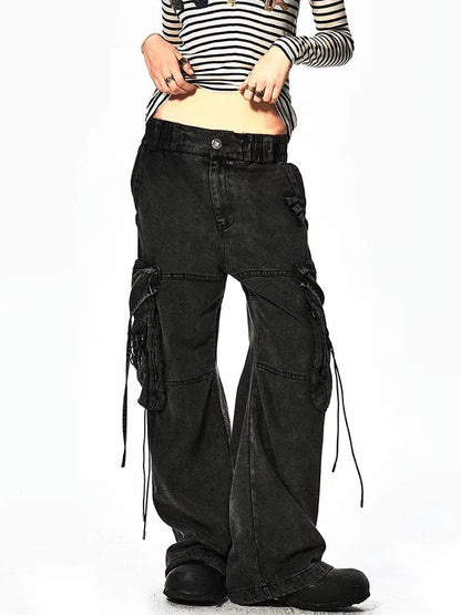 FayChui  Deconstructed Washed Cargo Jeans