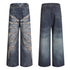 FayChui  Digital Camo Leopard Print Loose Jeans