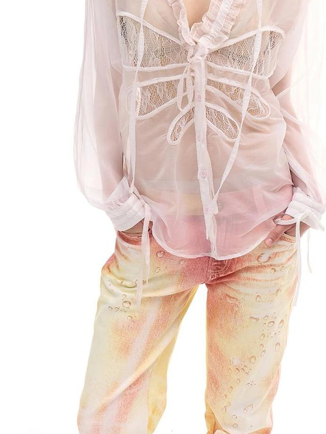 FayChui  Dreamy Floral Flared Jeans