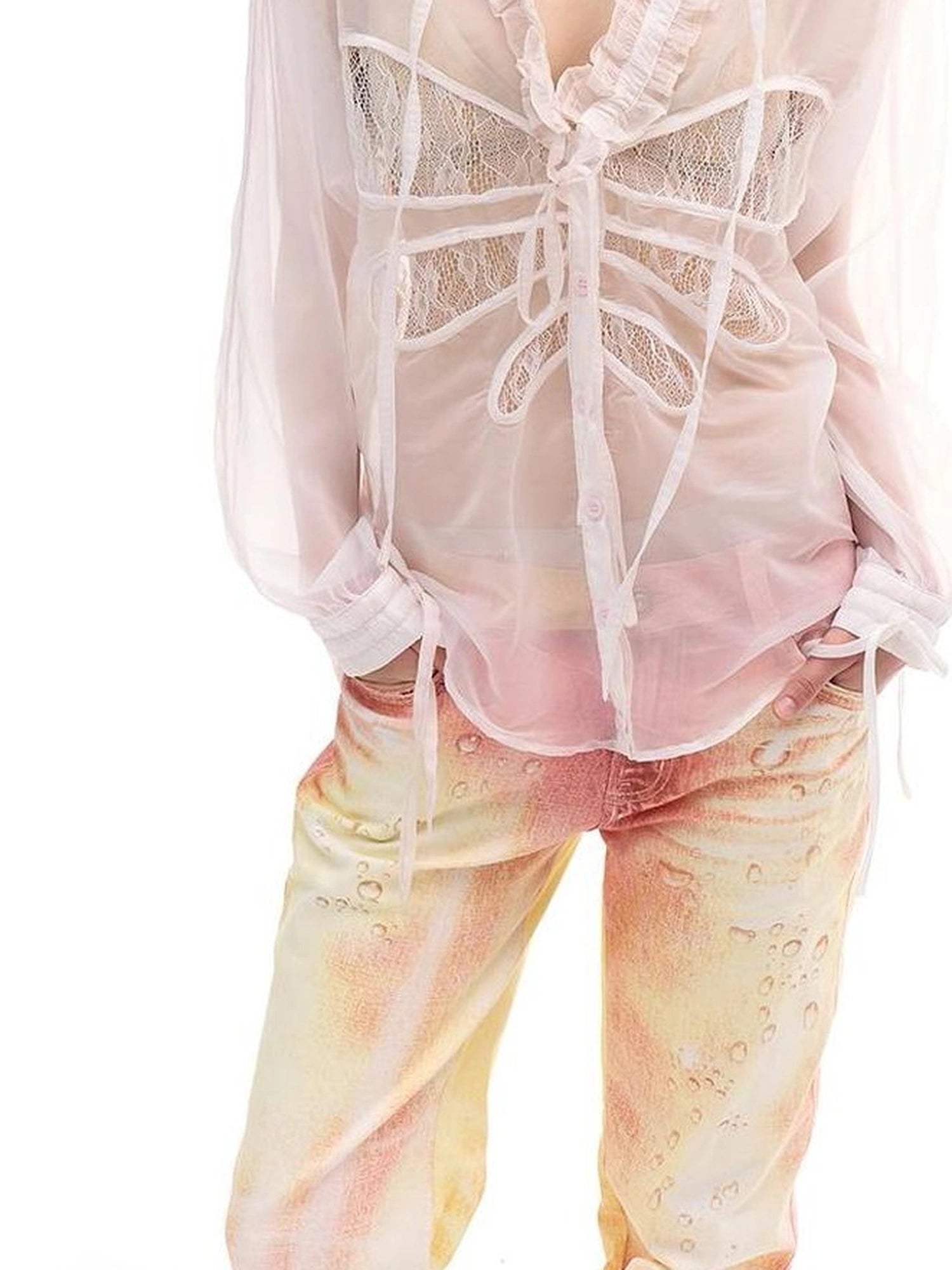 FayChui  Dreamy Floral Flared Jeans