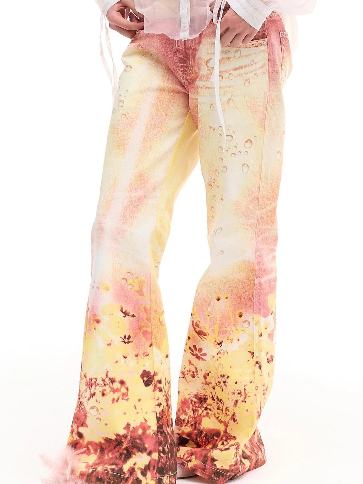 FayChui  Dreamy Floral Flared Jeans