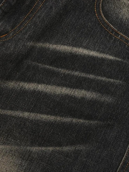 FayChui  Faychui Embroidered Rhinestone Flared Jeans