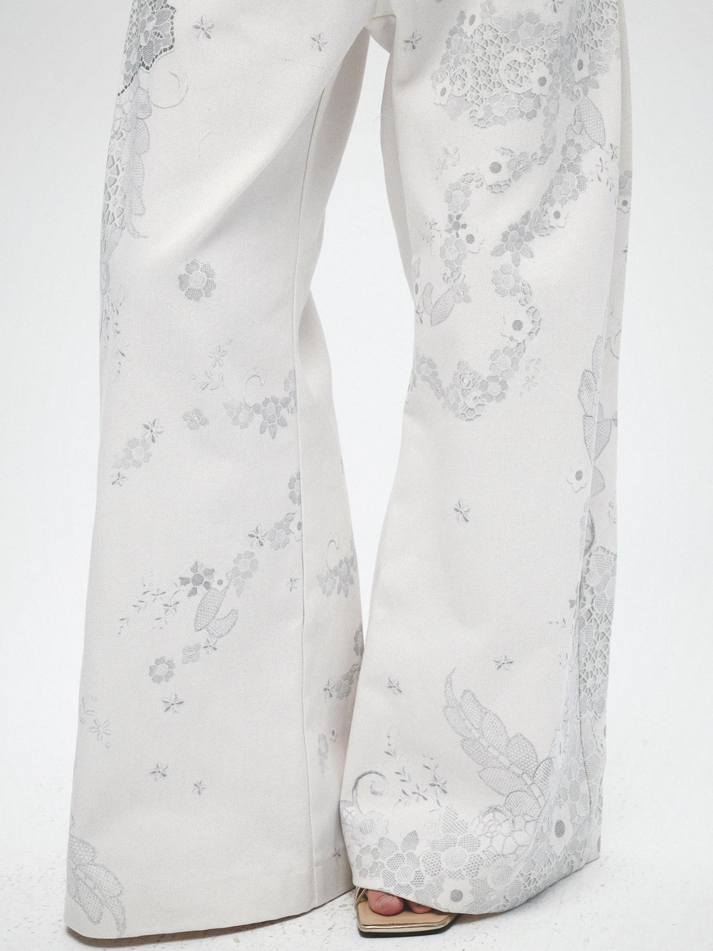 FayChui Floral Lace Asymmetric Digital Print Women&