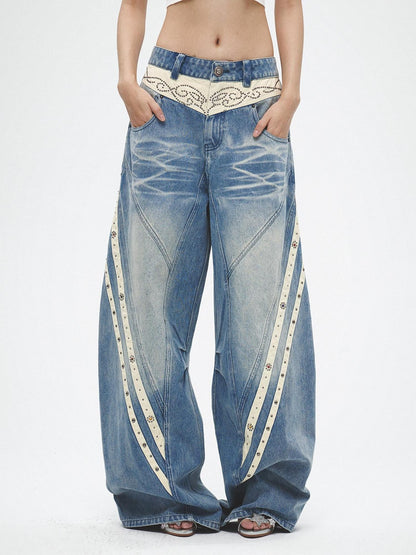 FayChui Gem Sequin Striped Vintage Women&