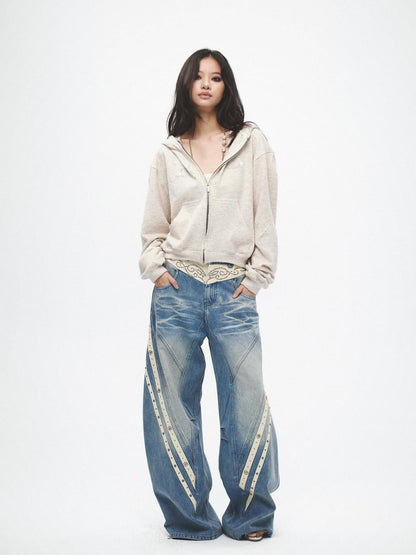 FayChui Gem Sequin Striped Vintage Women&