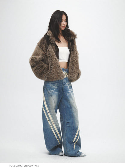 FayChui Gem Sequin Striped Vintage Women&