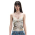 FayChui_Leopard_Print_Studded_Lace_Trim_V-neck_Women&