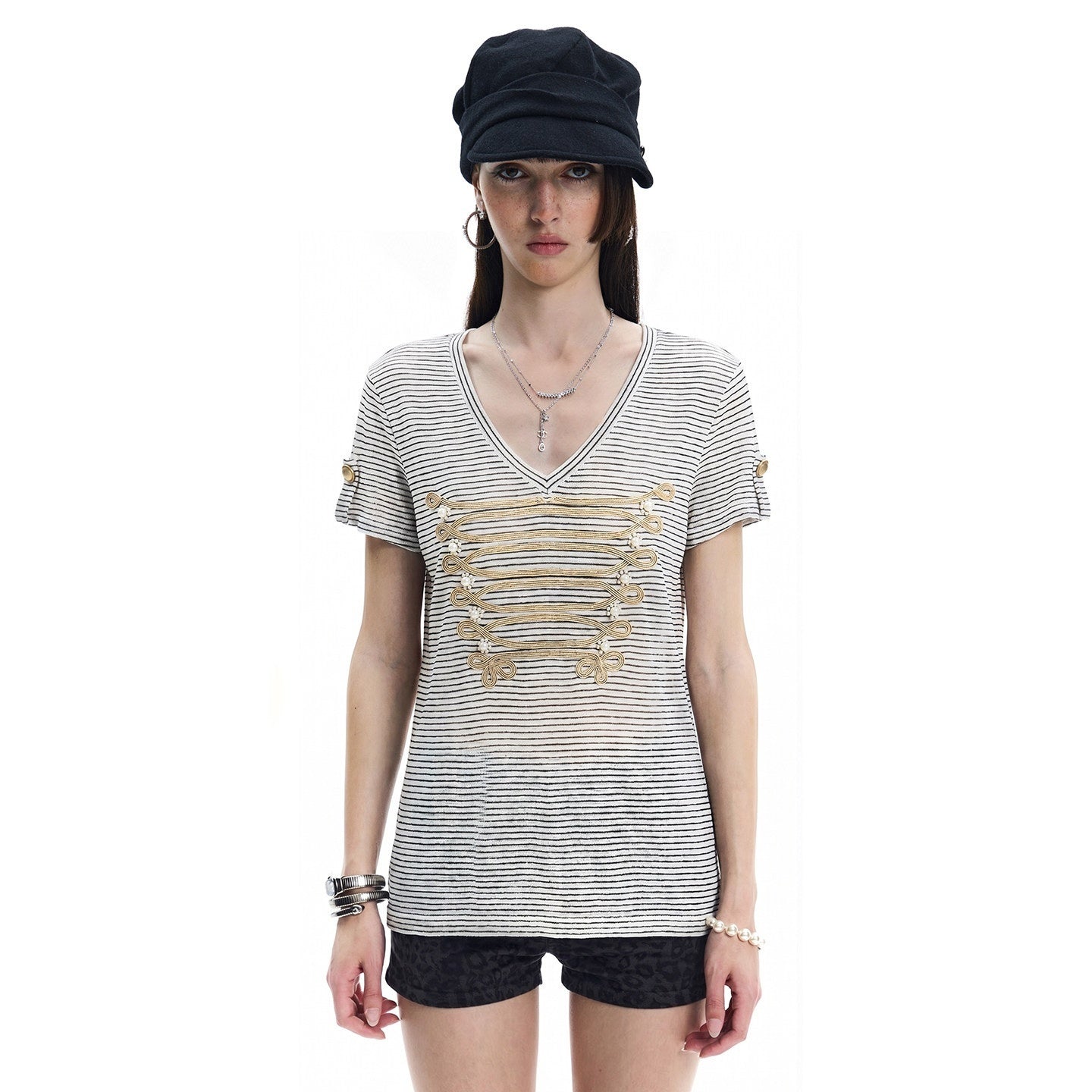 FayChui_Pearl_Embroidered_Rope_Knot_Striped_Court_Women&