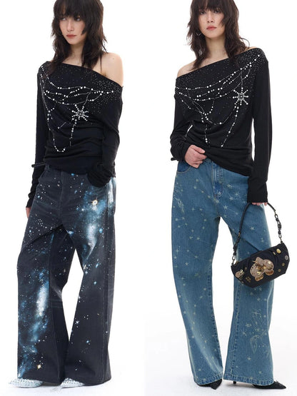 FayChui  Pearl Trimmed Draped Neck Wool Top