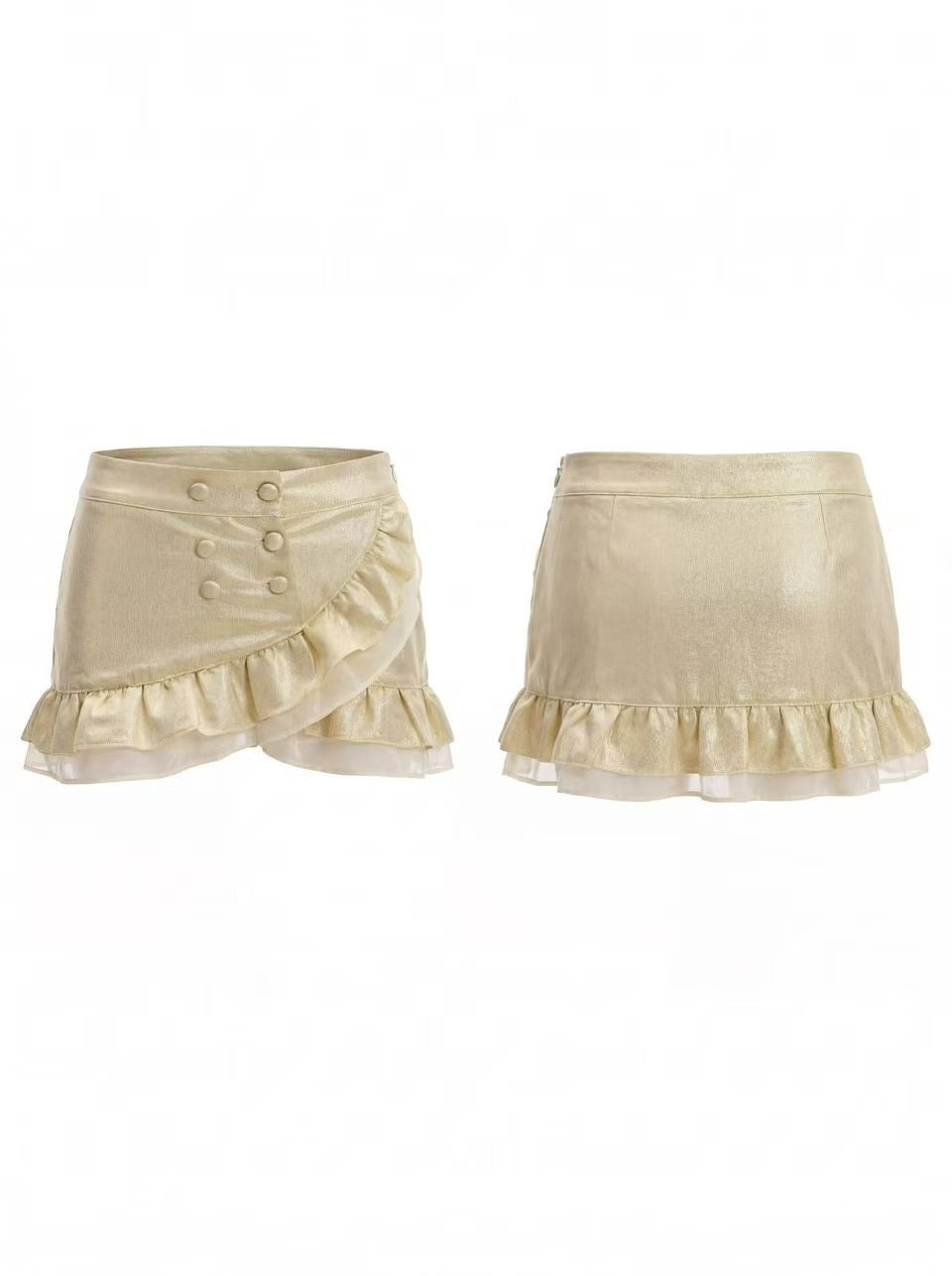FayChui_Pearlescent_Gold_Double_Row_Buttons_Lotus_Lace_Women&