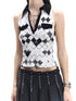 FayChui_Polka_Dot_Heart_Diamond_Gold_Foil_Polo_Splice_Women&