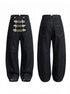 FayChui_Raw_Black_Court_Knot_Placket_Drawstring_Women&