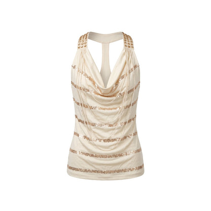 FayChui_Rhinestone_Draped_Neck_Embroidered_Slim_Fit_Acetate_Women&