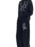 FayChui  Rhinestone Hooded Sweatshirt Jogger Set