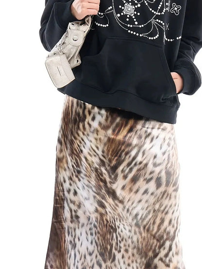 FayChui  Rhinestone Hooded Sweatshirt Jogger Set
