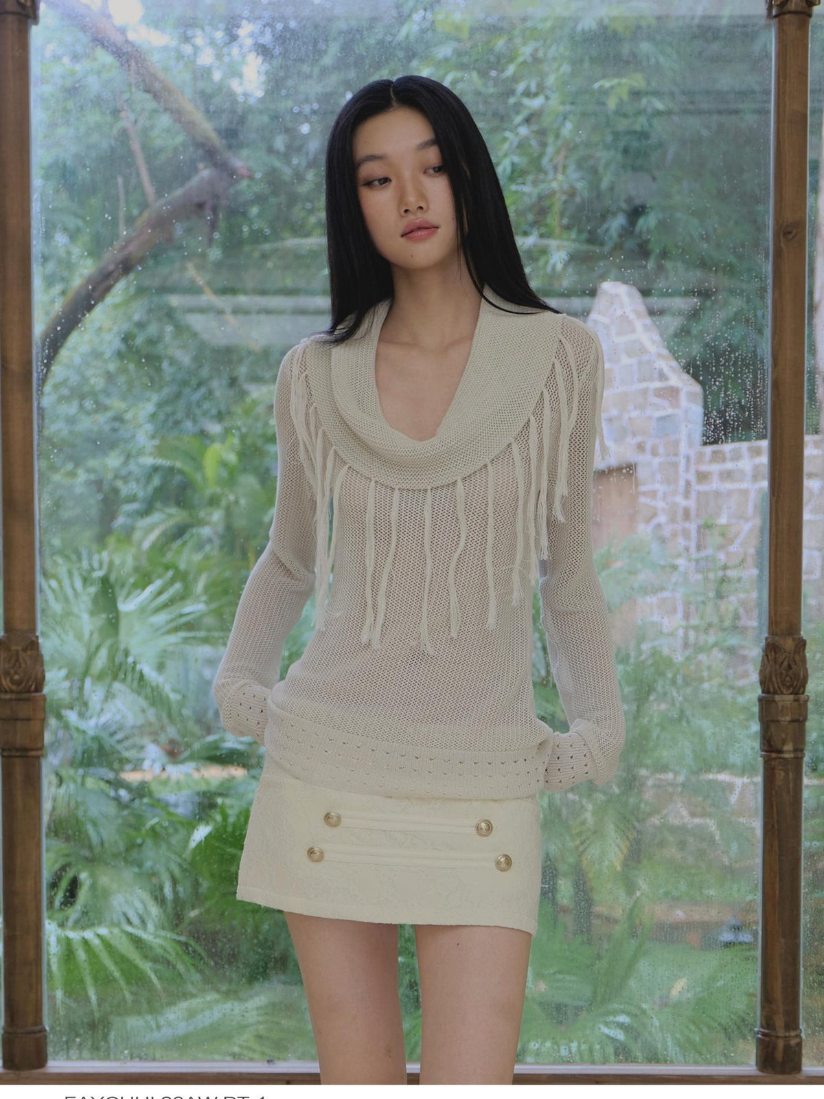 FayChui Rhinestone Jacquard A Line Women&
