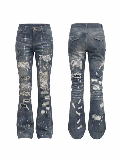 FayChui_Rhinestone_Print_Distressed_Straight_Leg_Women&