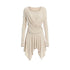 FayChui_Sequin_Faux_Layered_Draped_V-neck_Modal_Women&