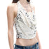 FayChui_Sequin_Print_Mock_Two_Piece_Cropped_Turn_Collar_Women&
