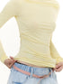 FayChui  Slim Fit Asymmetric Hem T-shirt