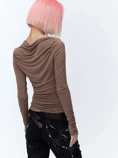 FayChui  Slim Fit Asymmetric Hem T-shirt