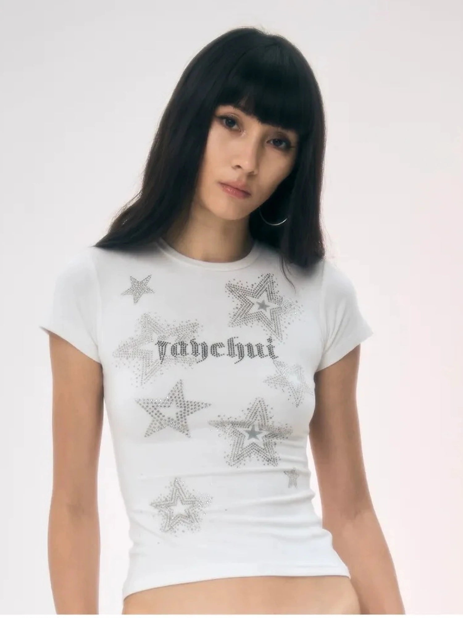 FayChui  Star Glitter Fitted Tee