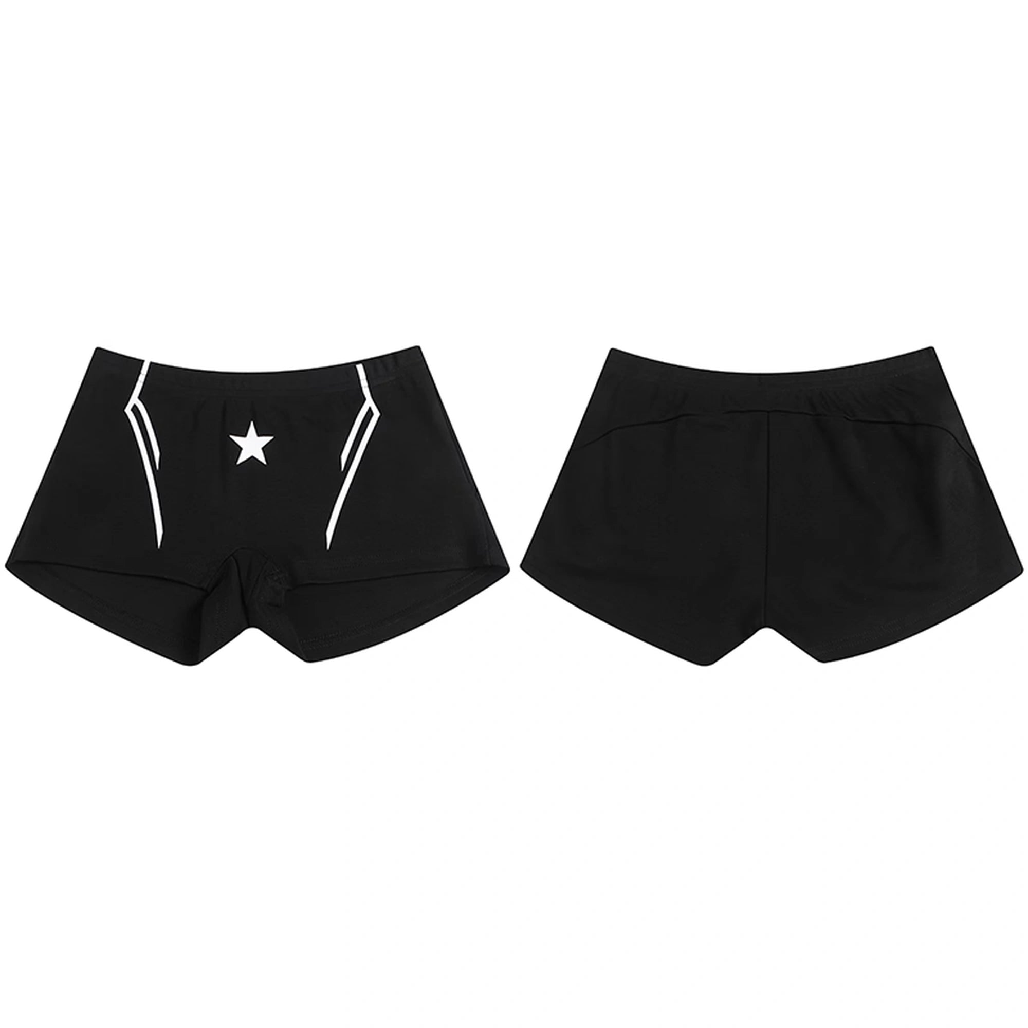 FayChui  Star Print Layering Shorts