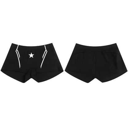 FayChui  Star Print Layering Shorts