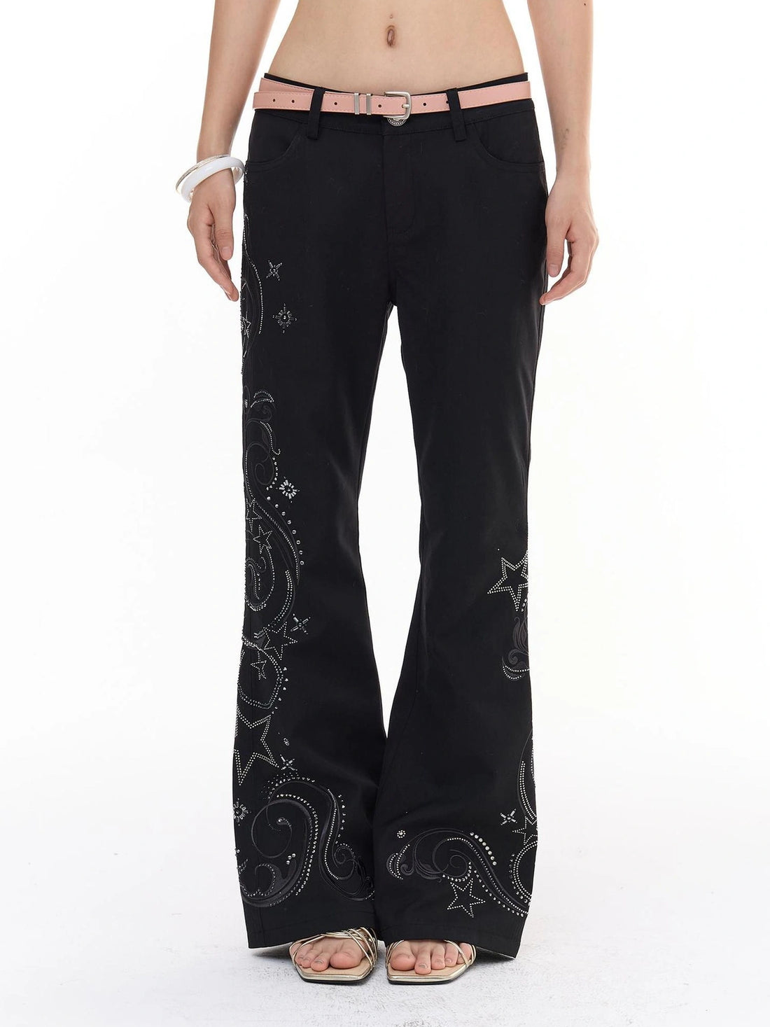 FayChui  Star Studded Flared Trousers