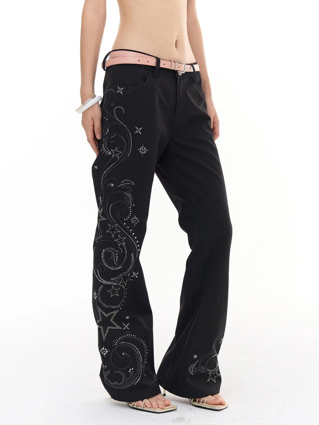 FayChui  Star Studded Flared Trousers