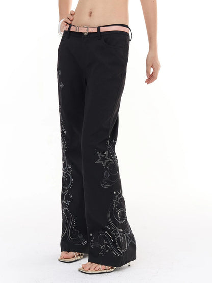 FayChui  Star Studded Flared Trousers