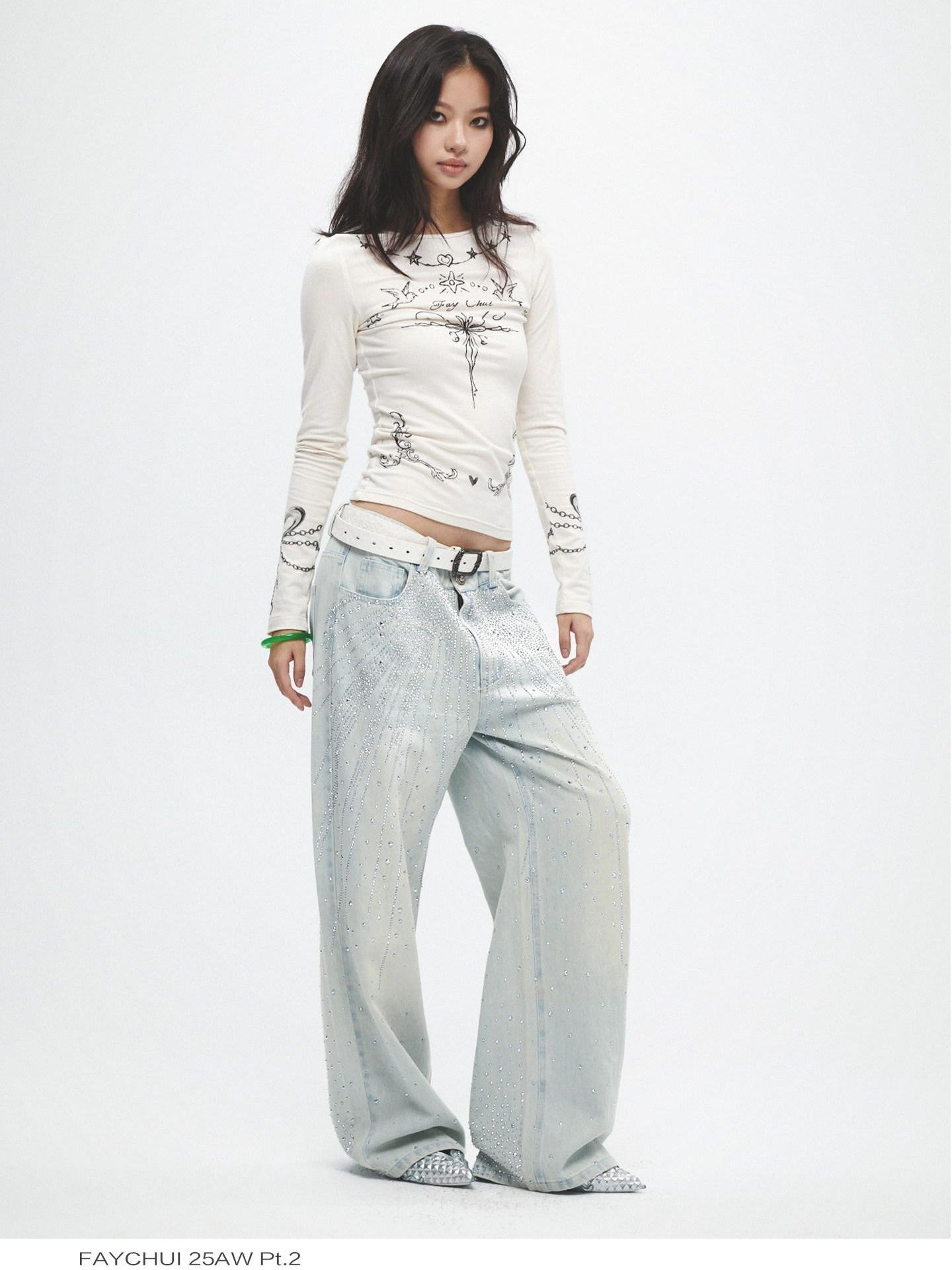 FayChui Starry Rhinestone Embellished Sparkle Women&