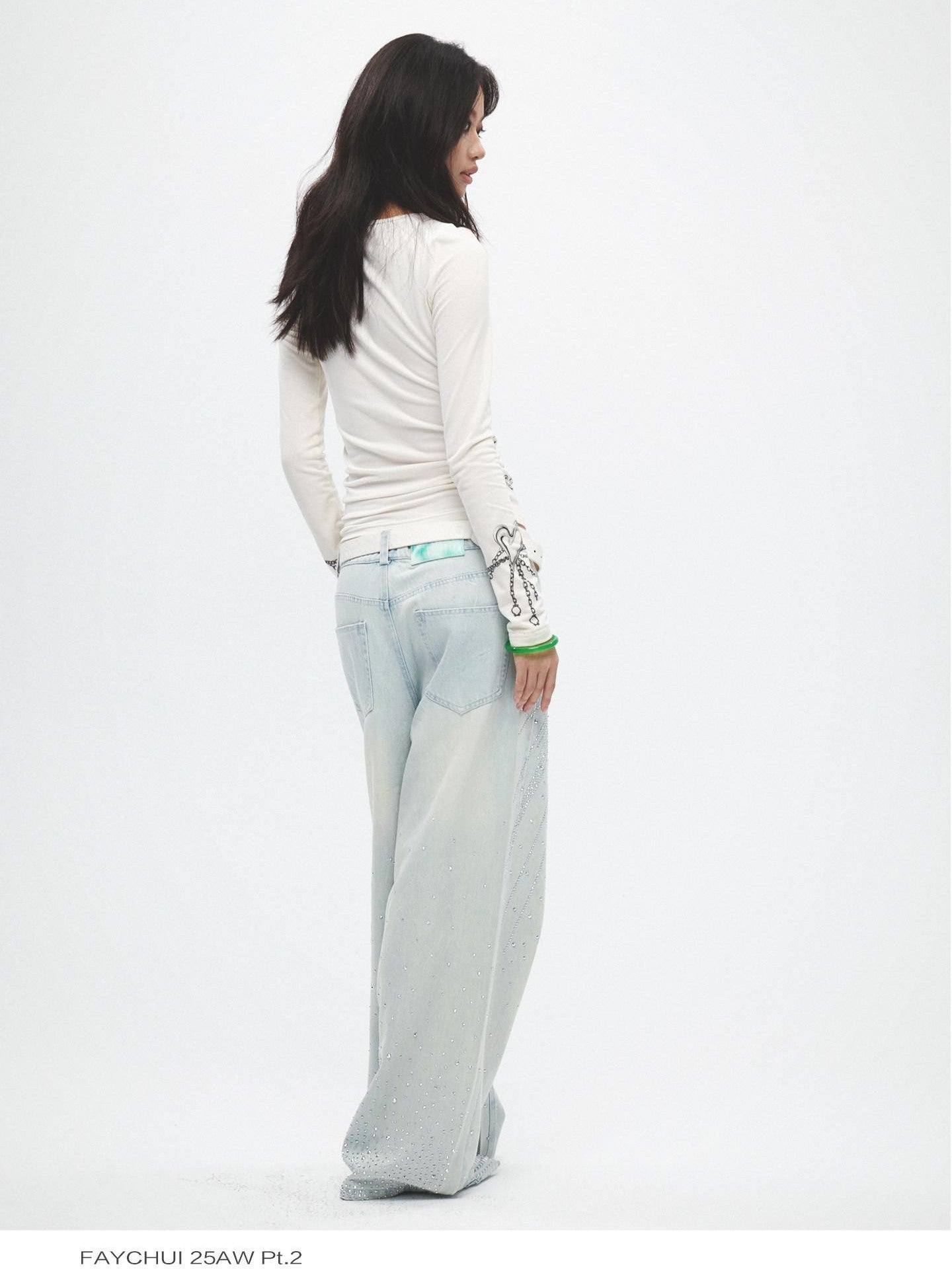 FayChui Starry Rhinestone Embellished Sparkle Women&