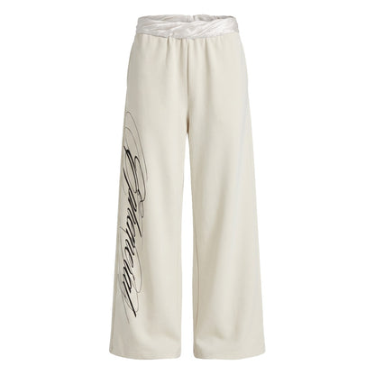 FayChui_Textured_Letter_Print_Straight_Leg_Acetate_Satin_Waist_Women&