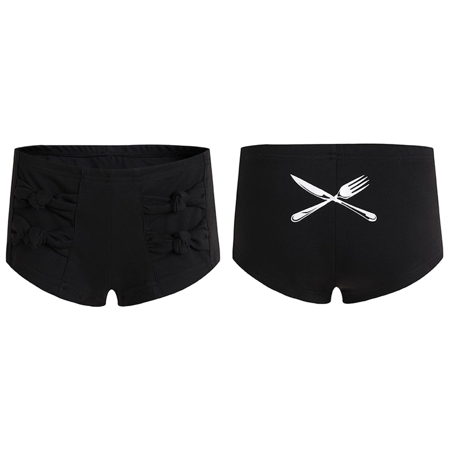 FayChui_Vintage_Bow_Print_Low_Rise_Hot_Shorts_MISSTT