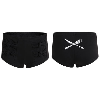 FayChui_Vintage_Bow_Print_Low_Rise_Hot_Shorts_MISSTT