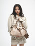 FayChui Vintage Brown French Underarm Double Strap Women&