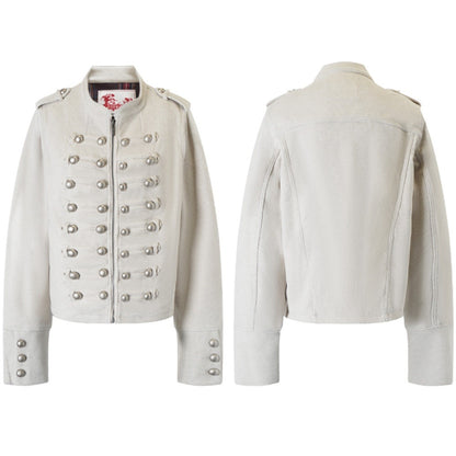 FayChui_Vintage_Court_Punk_Metal_Zip_Padded_Shoulder_Women&