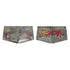 FayChui  Vintage Graffiti Print Low Rise Knit Shorts