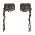 FayChui  Vintage Low Rise Camo Ruffle Shorts