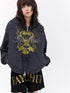 FayChui  Vintage Washed Gold Foil Hoodie