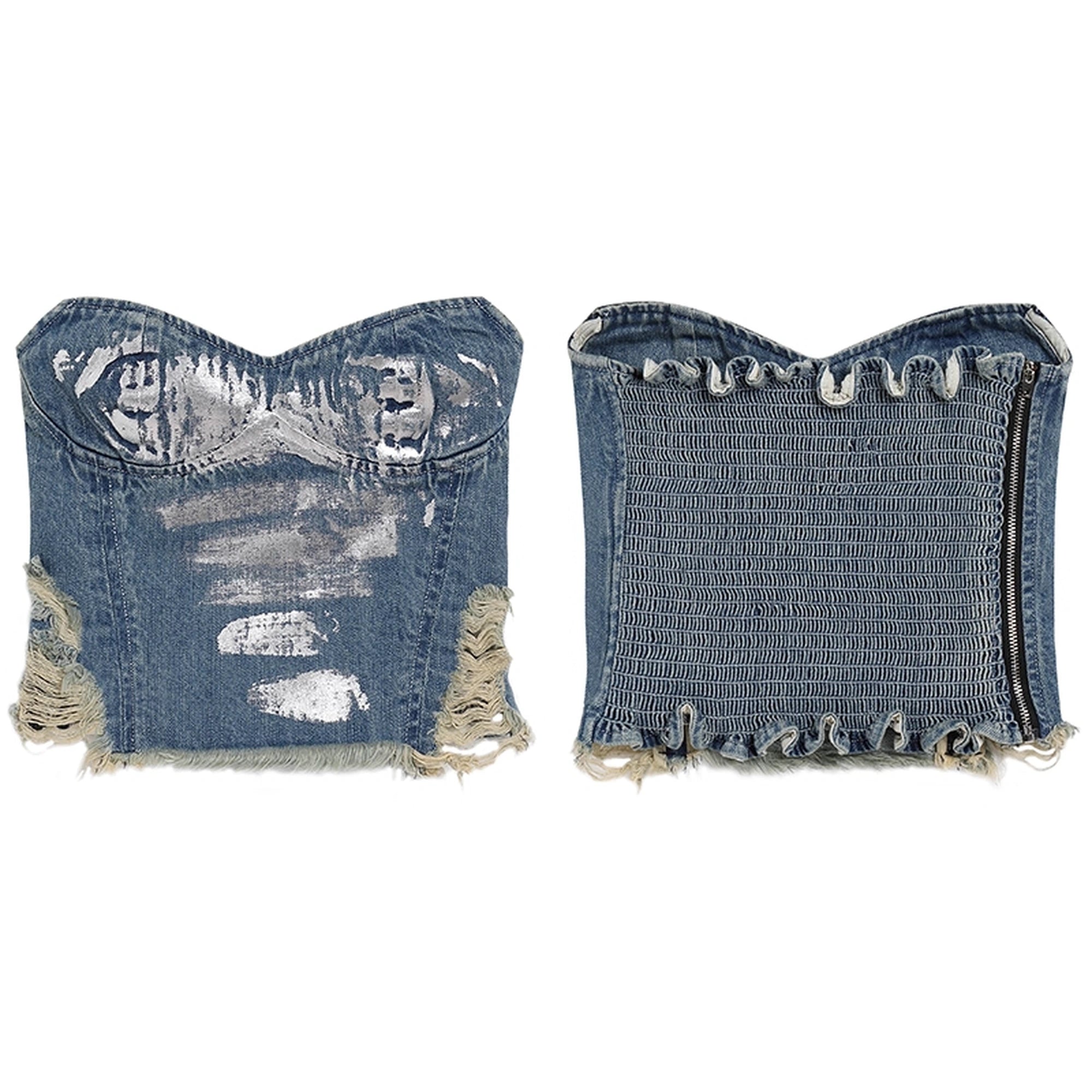 FayChui_Vintage_Washed_Silver_Pleated_Bustier_Set_MISSTT