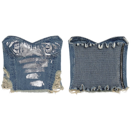 FayChui_Vintage_Washed_Silver_Pleated_Bustier_Set_MISSTT
