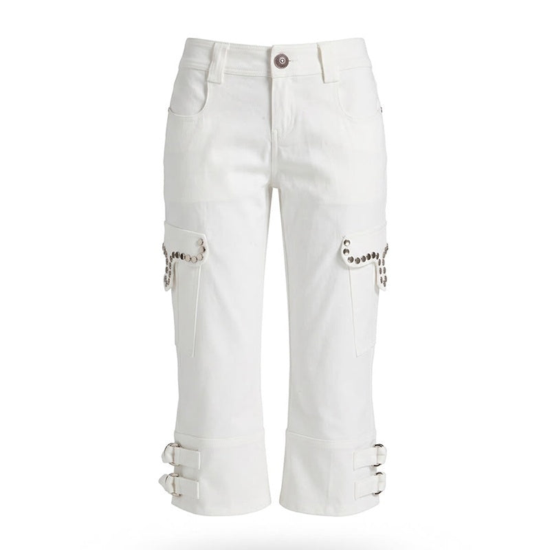 FayChui_Washed_Studded_Cargo_Pocket_Flare_Women&