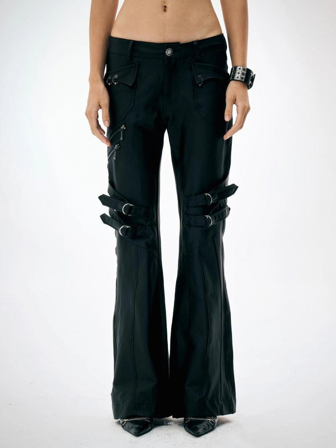 FayChui  Waxed Straight Leg Trousers