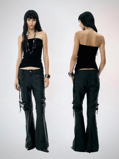 FayChui  Waxed Straight Leg Trousers