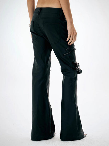 FayChui  Waxed Straight Leg Trousers