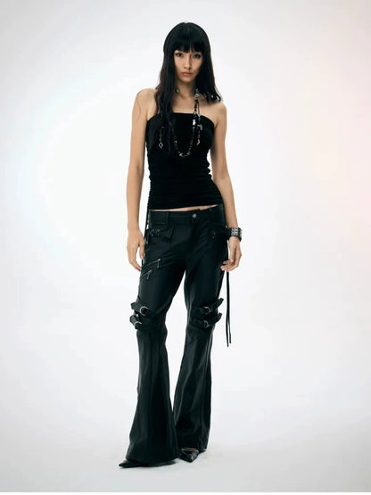 FayChui  Waxed Straight Leg Trousers